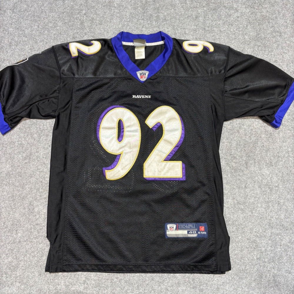 Reebok NFL Baltimore Ravens Haloti Ngata 92 Stitched Jersey Mens 48 Black